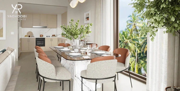 آپارتمان 2 خوابه فول امکانات در منطقه دبی کریک هاربر